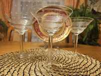 Kieliszki bohemia lata 50XX do martini.