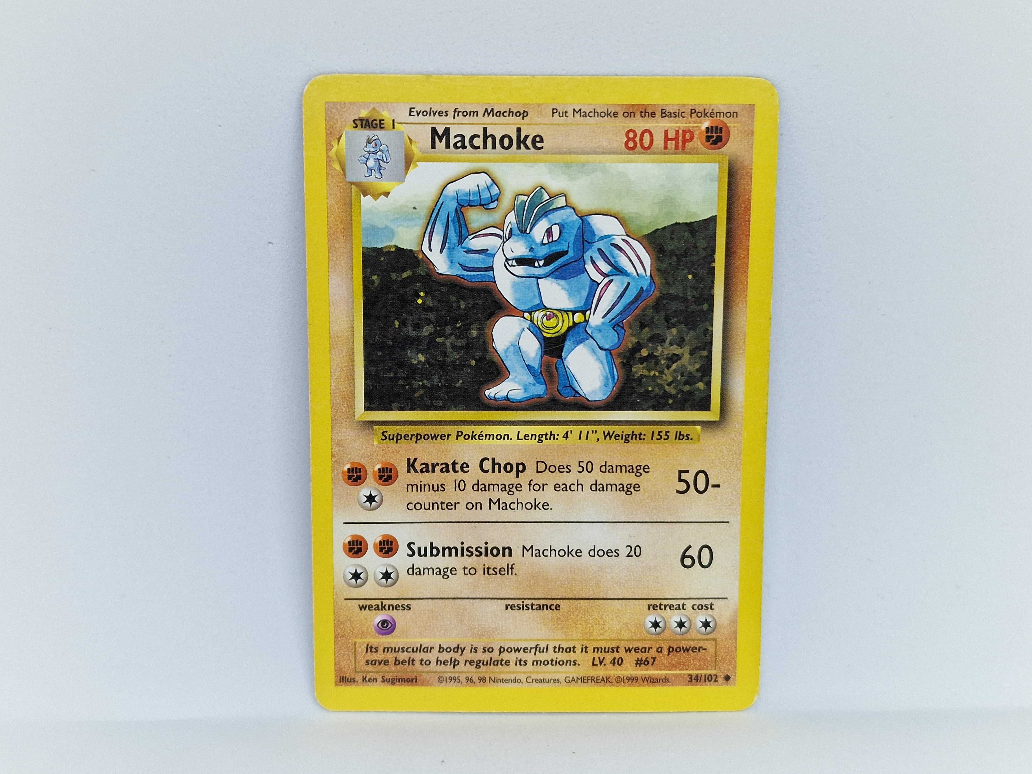 Pokemon - Karta - Machoke - base set - 34/102