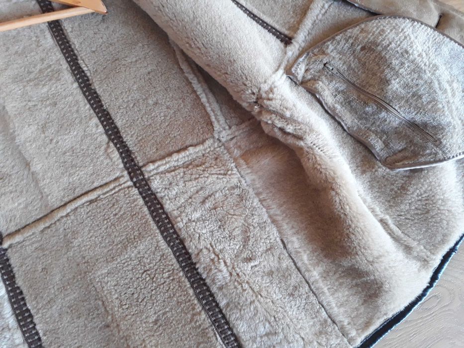 Kamizelka skórzana skóra ocieplana męska