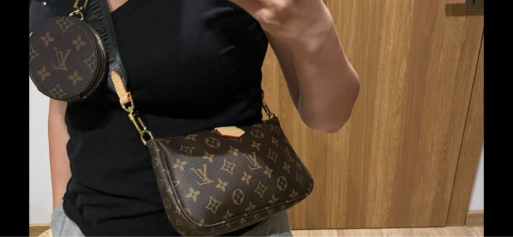 Louis Vuitton multi pochette torebka i portmonetka zestaw