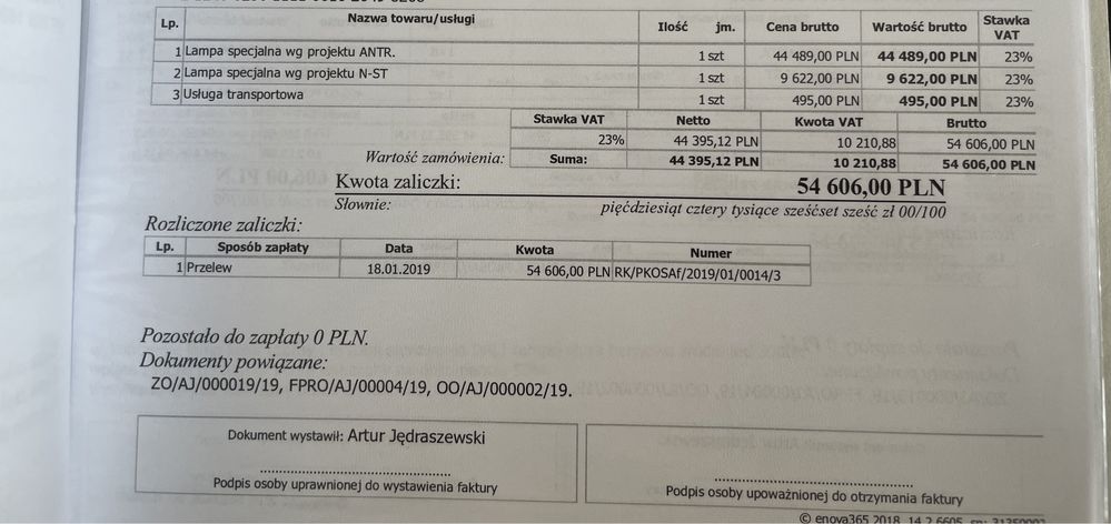 Lampa/y 3,5m zestaw na antresole/ schody + jadalniana- jedyny model