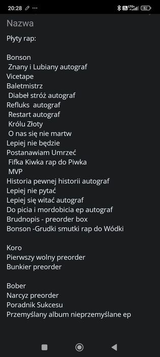 Rap płyty CD Bonson Filipek Opał Gibbs Sarius Polska Wersja itd