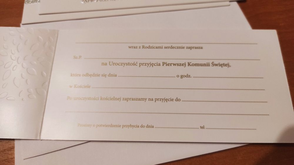 Zaproszenia na komunię