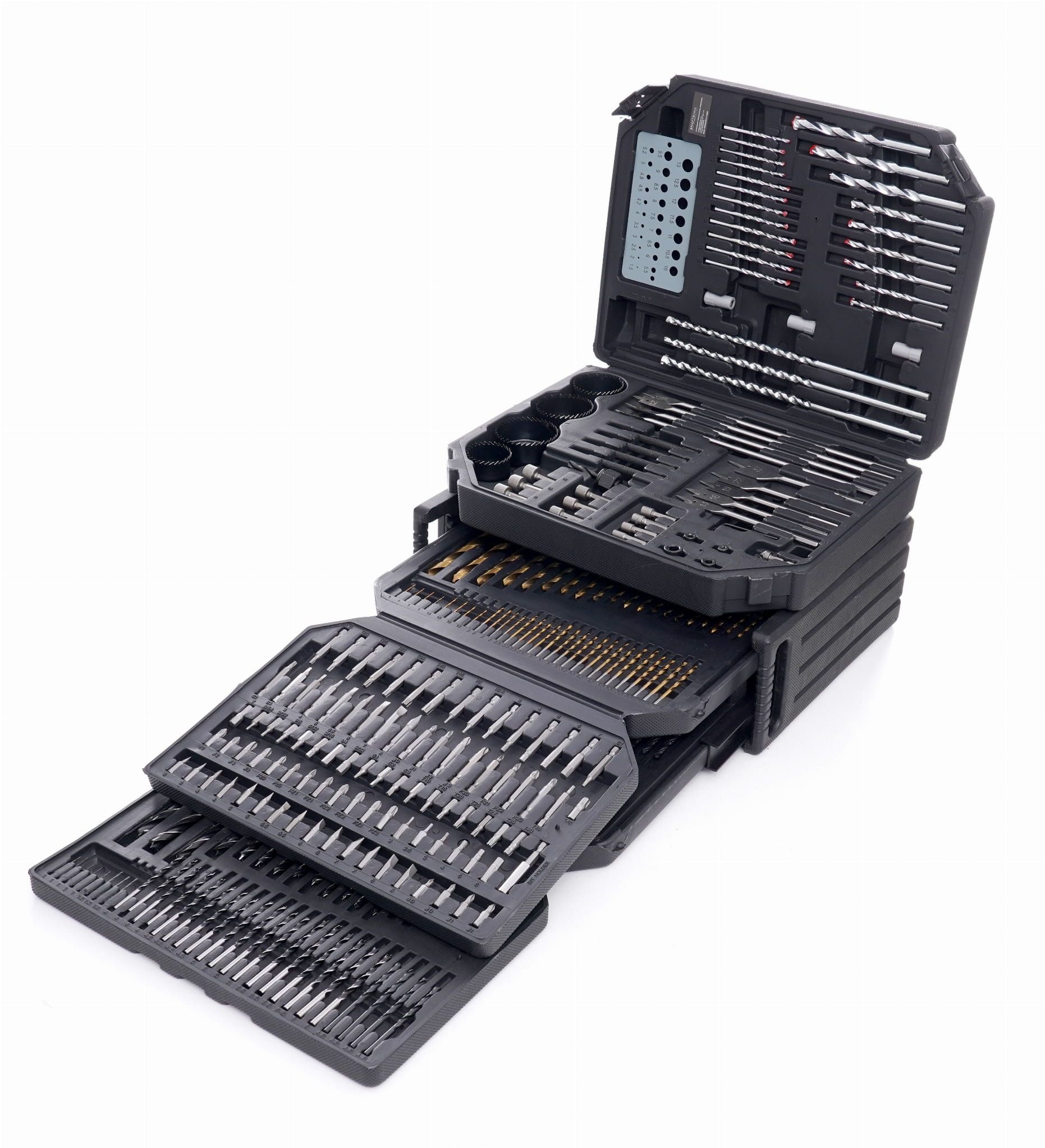 Komplet otwornic, dłut, bitów 300el. KD998