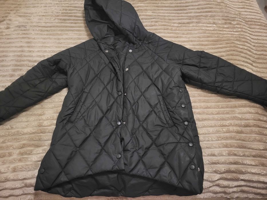 Куртка сорочка чорного кольору на весну та осінь