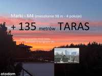 Mieszkanie 4 pokoje+ 135m TARAS widok na LAS Marki