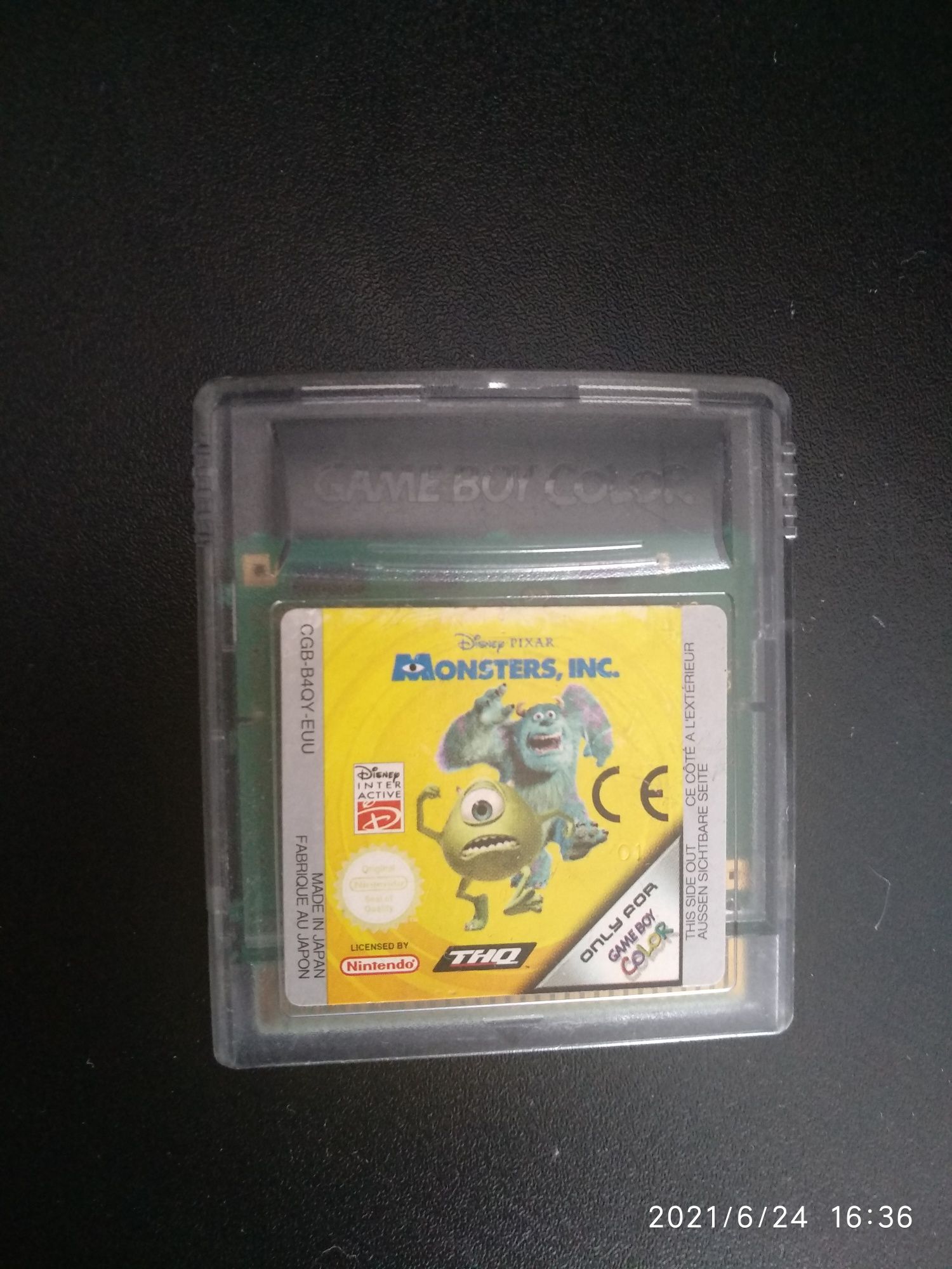 Jogo gameboy game boy monsters Inc pocket colour advance sp ds ps1 ps2