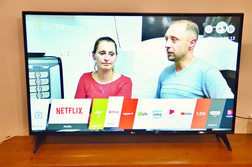 Telewizor "LG" 49 cali, smartTV, wi-fi, internet, DVB-T2 HEVC, Netflix