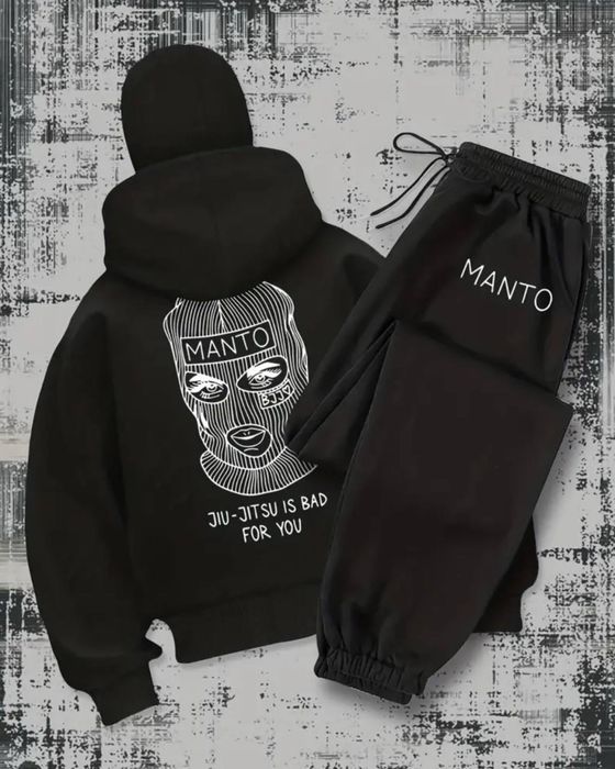Жіночий костюм Manto/Манто оверсайз на флісі з маскою (худі+штани)