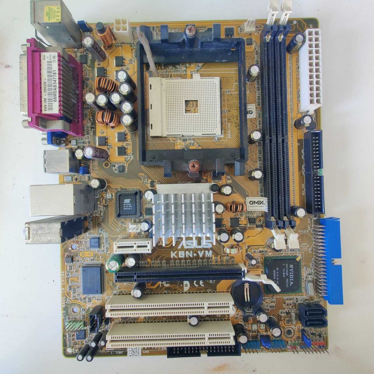 Матплата ASUS KBN-VM + Sempron + память 1,5 ГБ + 2 БП +  сетевая карта