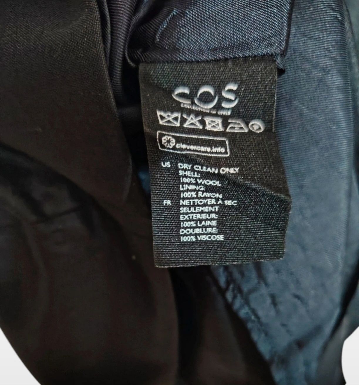 COS piękna elegancka sukienka L/XL idealny stan 100% wełna