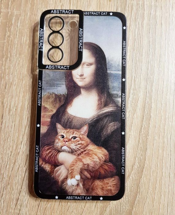 Чехол для телефона Samsung Galaxy S21 рисунок Мона Лиза с котом