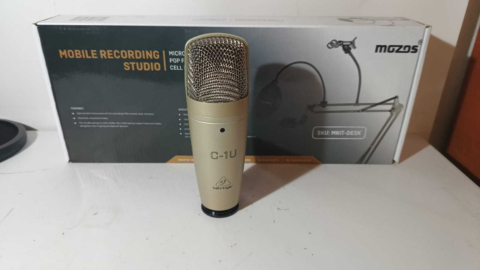 Mikrofon Behringer C-1U + Statyw Mozos MKIT-DESK