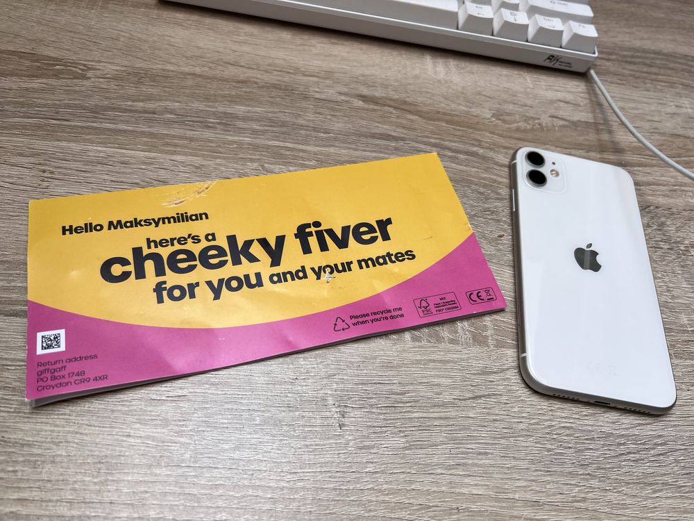 Brytyjska Karta SIM - GiffGaff 5£
