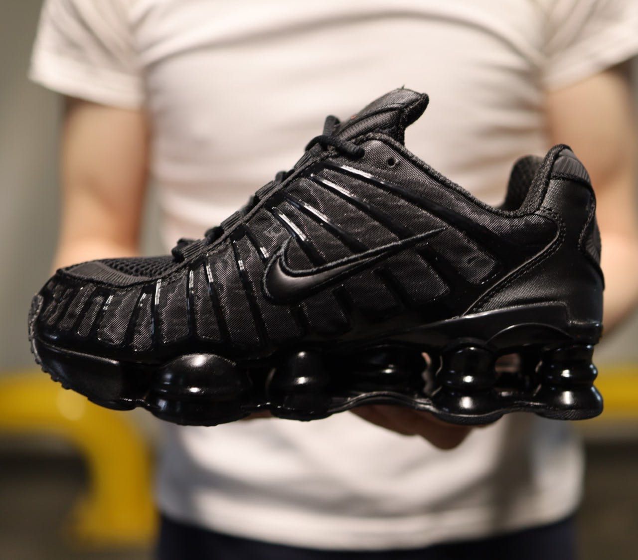 Мужские кроссовки Nike Shox TL Triple Black. Размеры 39-45