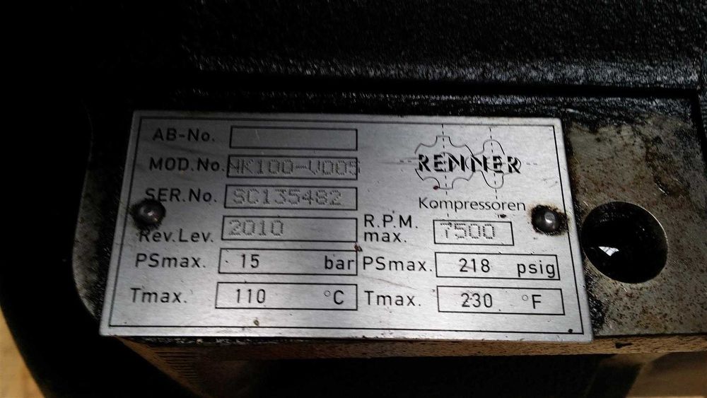 Stopień śrubowy NK100 -V005, 2007 rok 15bar, Sprawny, S000509
