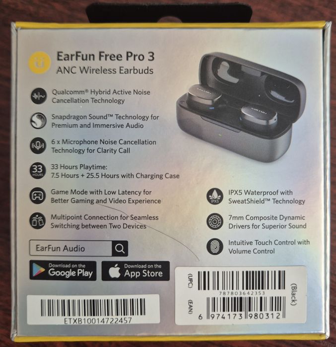 Earfun Free Pro 3 TWS gwarancja do listopada 2026