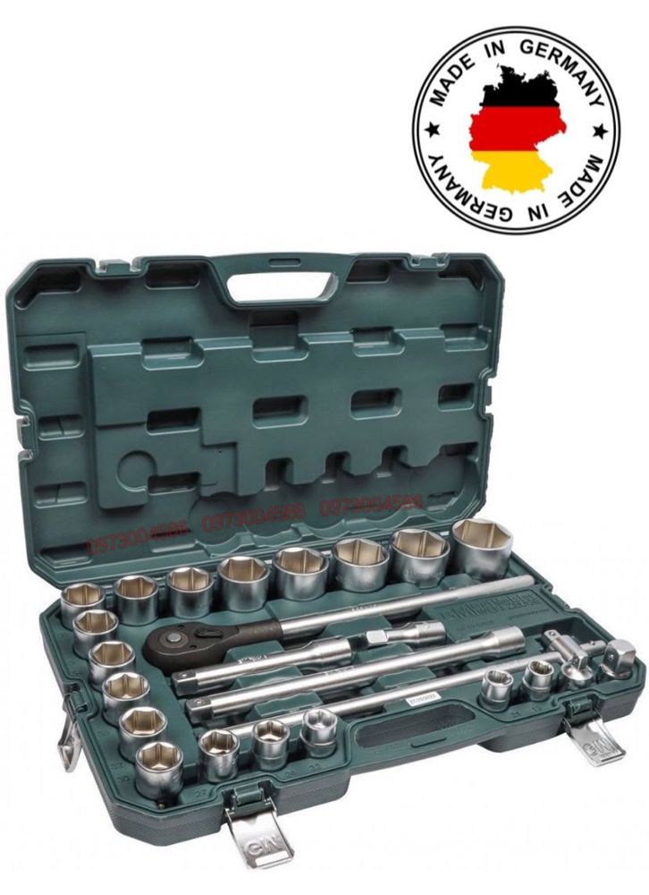 Набір інструментів/торцевих головок 3/4DR 19-65 мм. 25 одн.Gut Meister