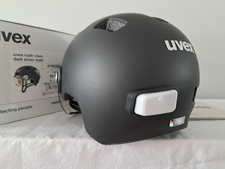 Kask rowerowy Uvex Rush Visor Dark Silver Matt M 55-58cm