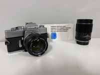 Aparat Analogowy Minolta SRT 303 - 50mm f1.4, 135mm f2.8 , vintage