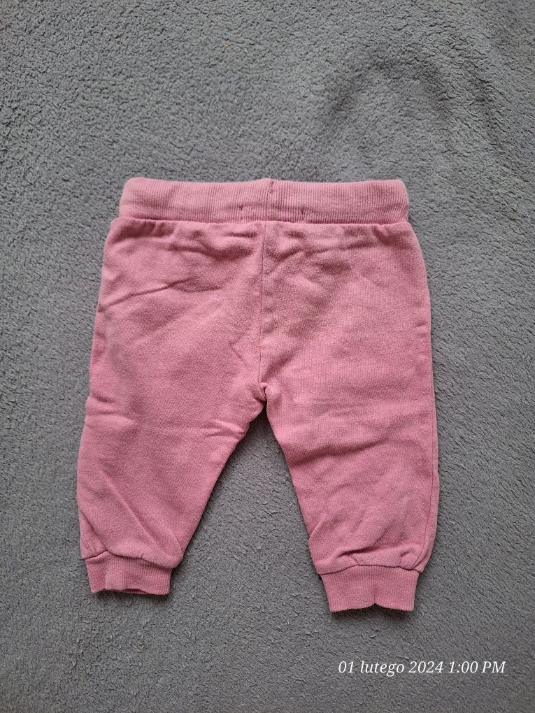 Spodnie dresowe dziewczynka niemowlę 68