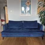 Welurowa sofa 3 osobowa