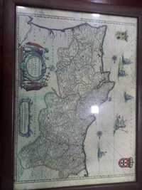 Mapa antigo de Portugal-J. JANSSONIUS / F. ÁLVARO SECO