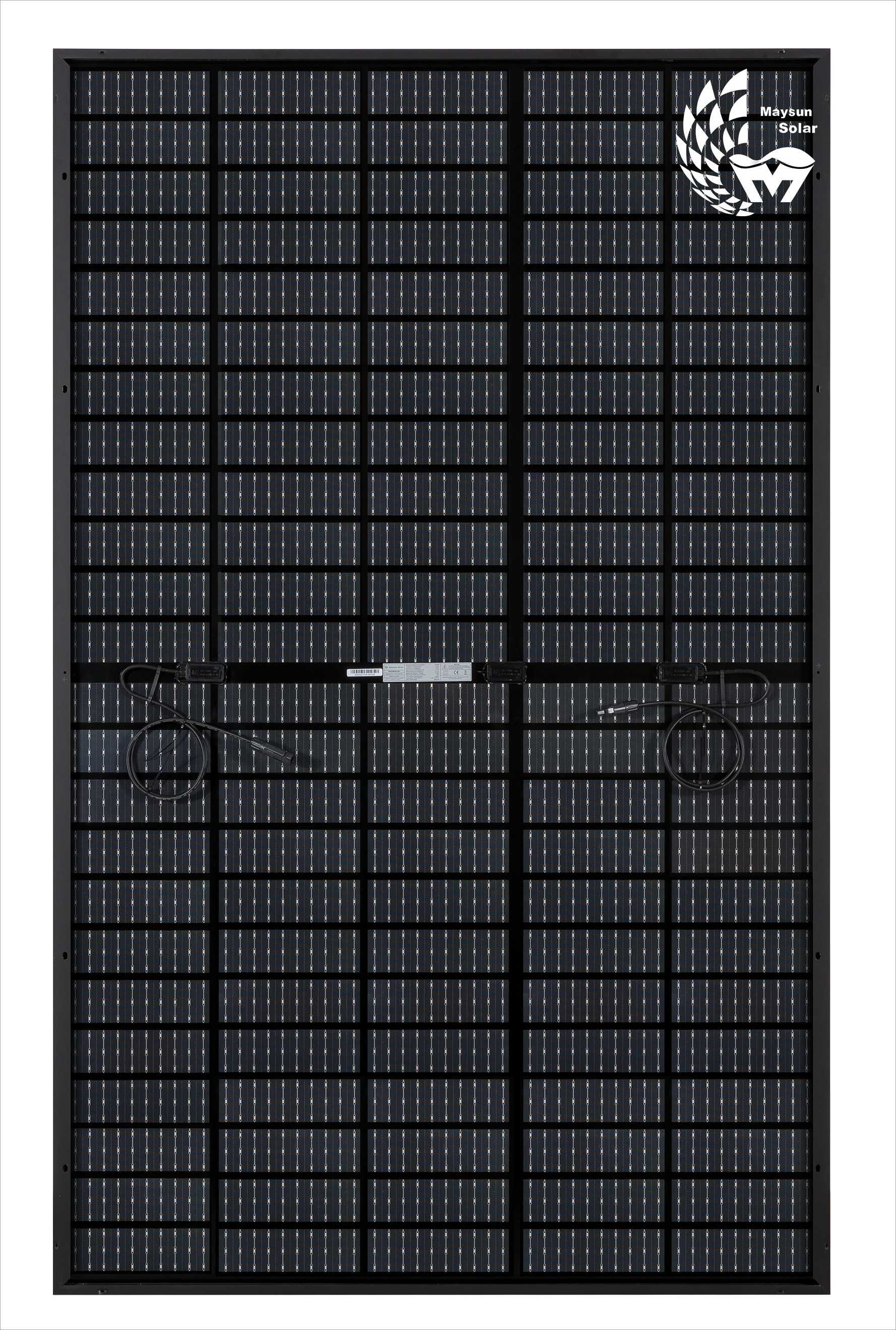 TwiSun 410W preto painel solar bifacial da Maysun Solar