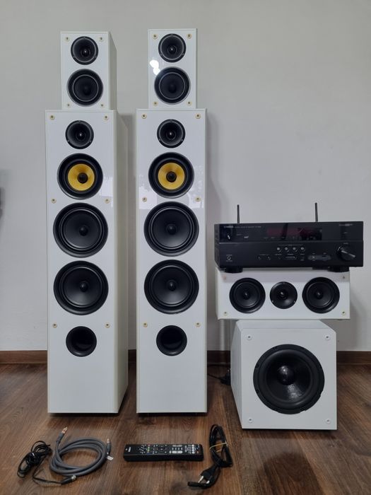Kino domowe 5.1 Yamaha RX-V485 + Taga TAV 606 V.3 + TSW-60 V.3