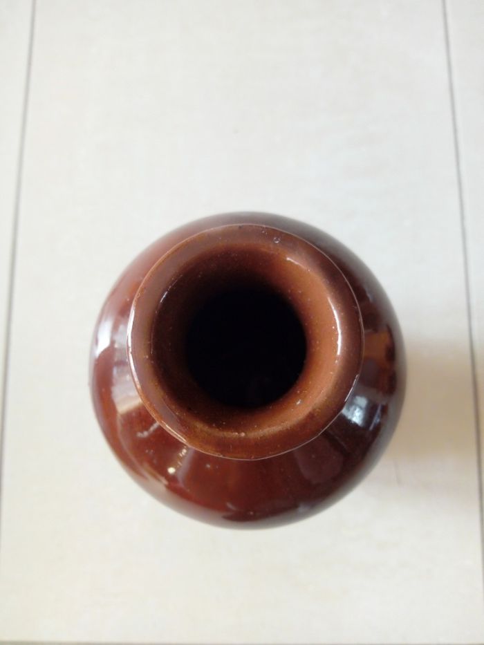 Wazon ceramiczny gliniany brązowy