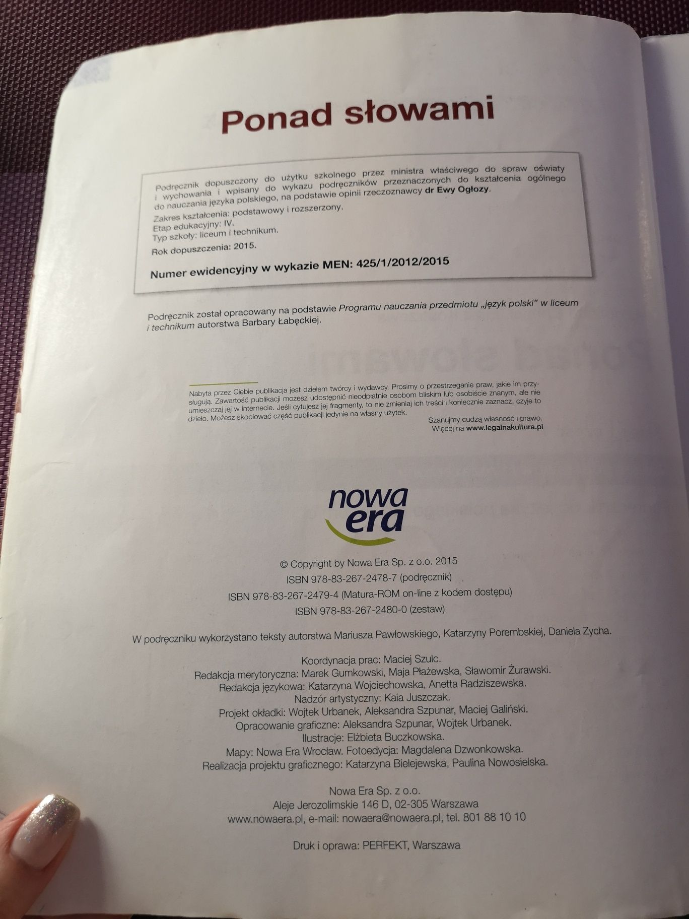 Ponad słowami klasa 1 część 1