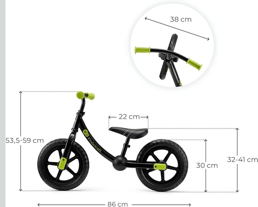 Bicicleta sem pedais nova em caixa