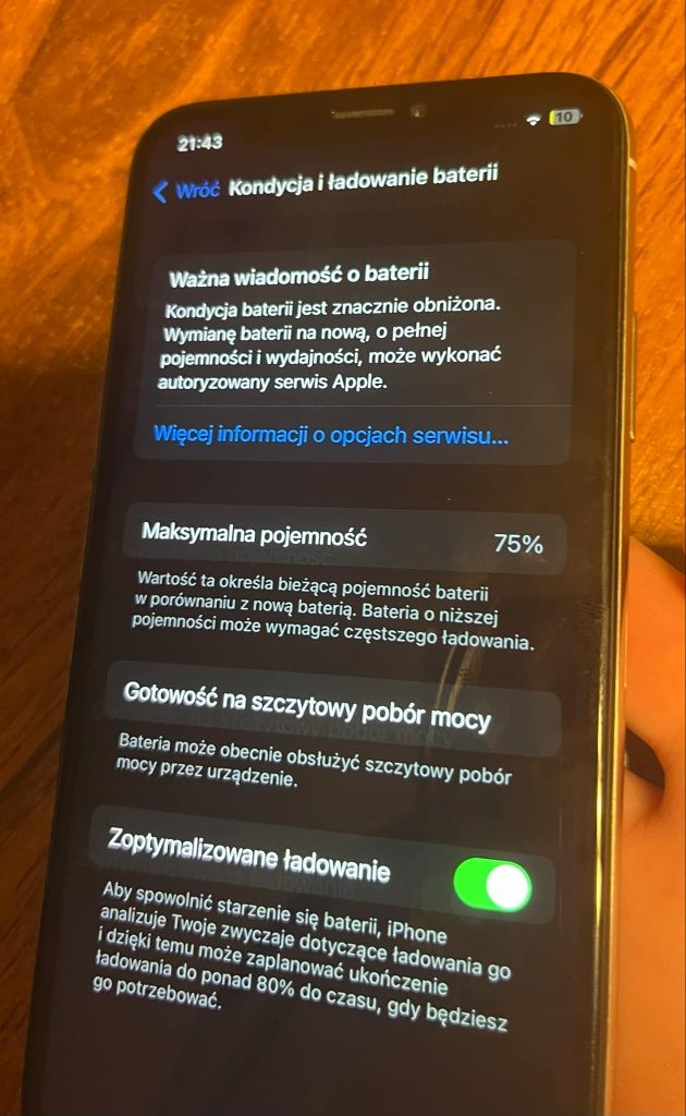 iPhone x 256gb bateria 75%
