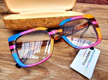 Nowe modne okulary zerówki marki Polarzone filtr niebieskiego światła