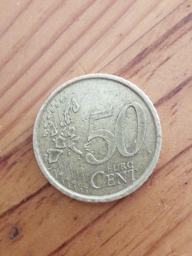 Moeda 50 cts espanhola rara