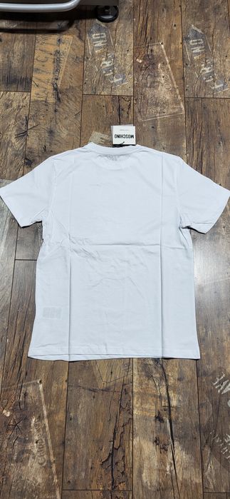 Biała koszulka męska t-shirt bawełna premium logo miś tous L