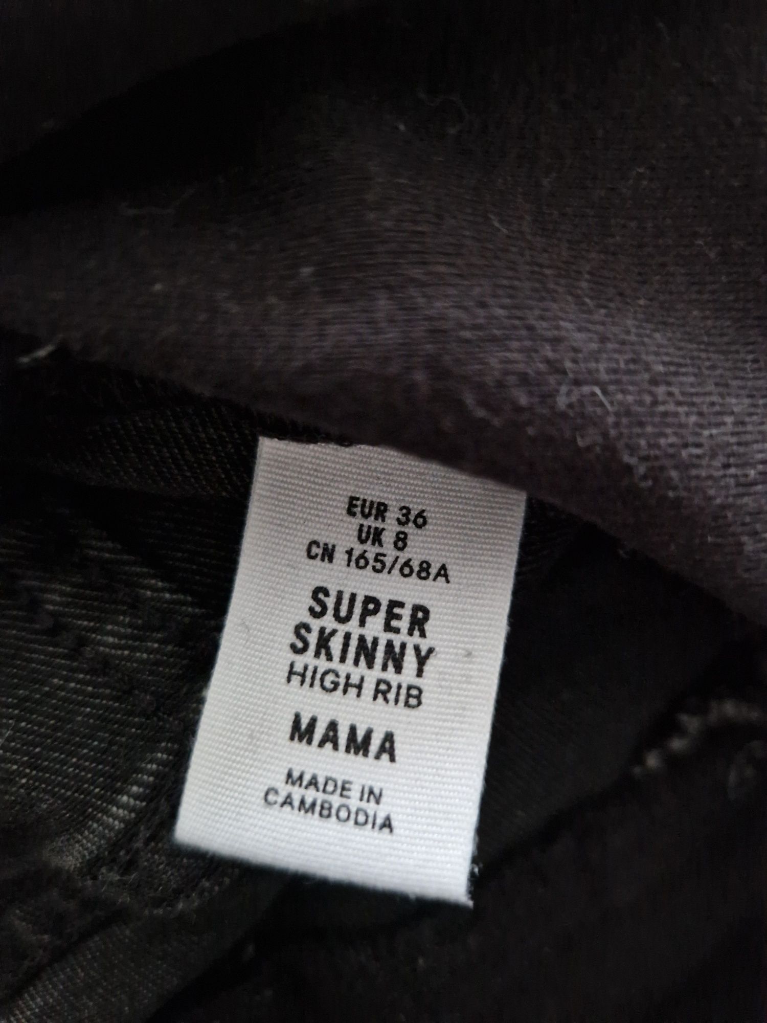 Szare spodnie ciążowe super skinny z wiskozą mama H&M