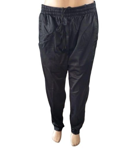 Spodnie dresowe śliskie cienkie letnie czarne 4XL