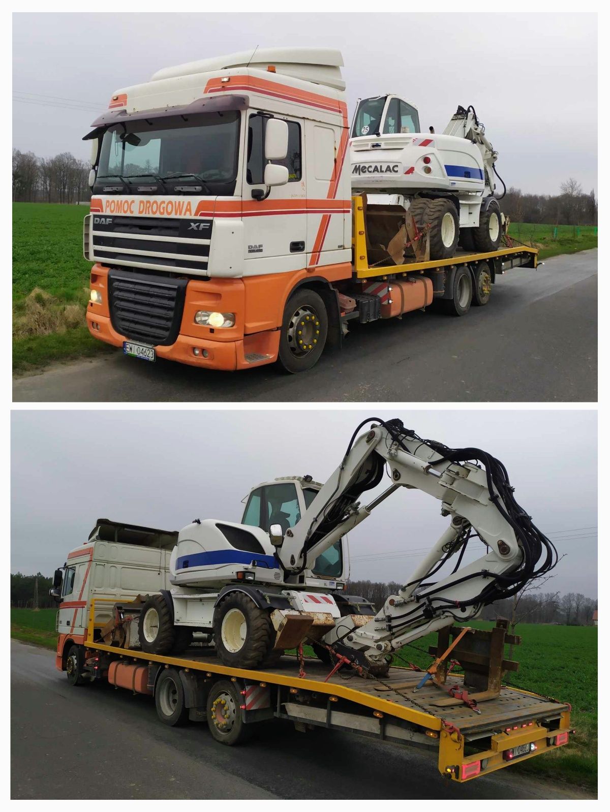 Transport Laweta do 13Ton Ciągniki Koparki Przyczepy Busy Wózki Maszyn