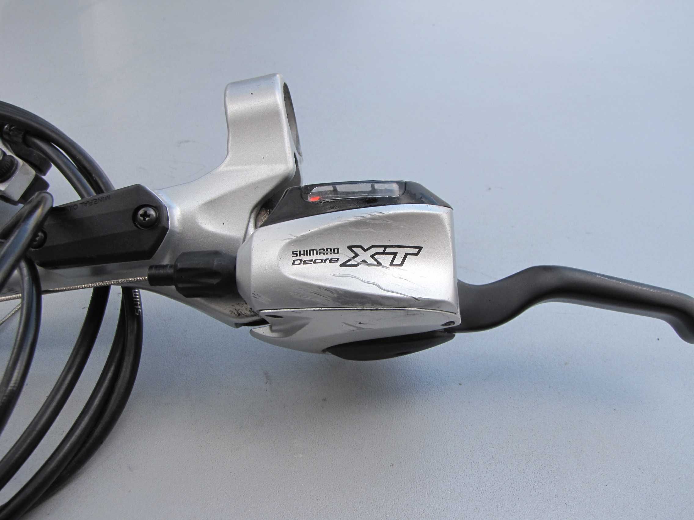 Topowe Klamko-manetki SHIMANO DEORE XT ST-M766 + zaciski! Hydraulika