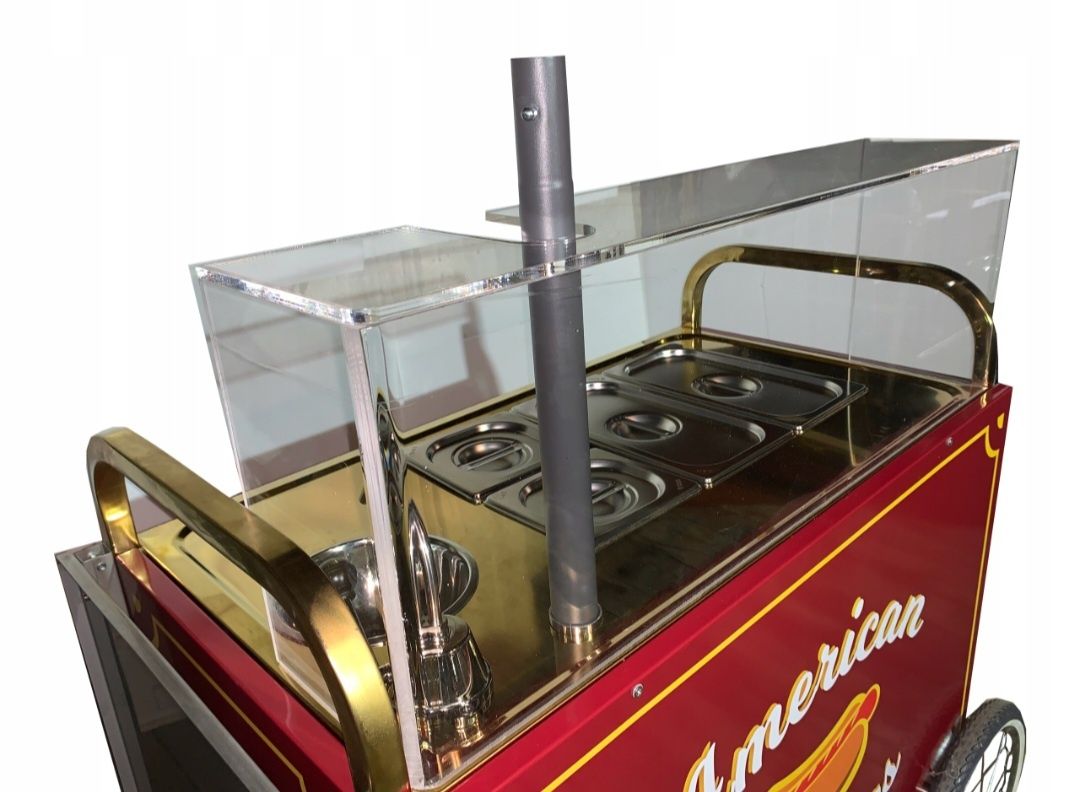 Wózek gastronomiczny do Hot Dogów Amerykańskich – Styl Retro Vintage