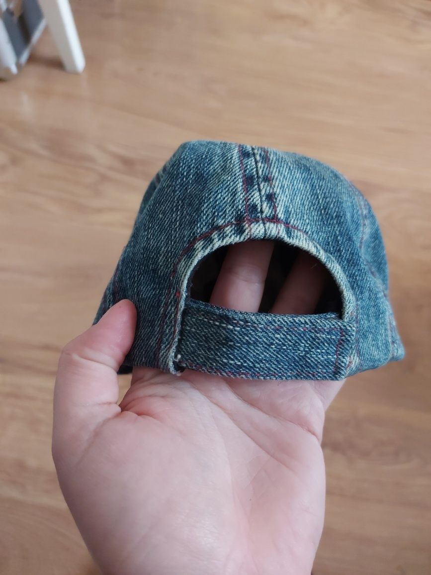 mała czapka bejsbolówka jeans 100% bawełna