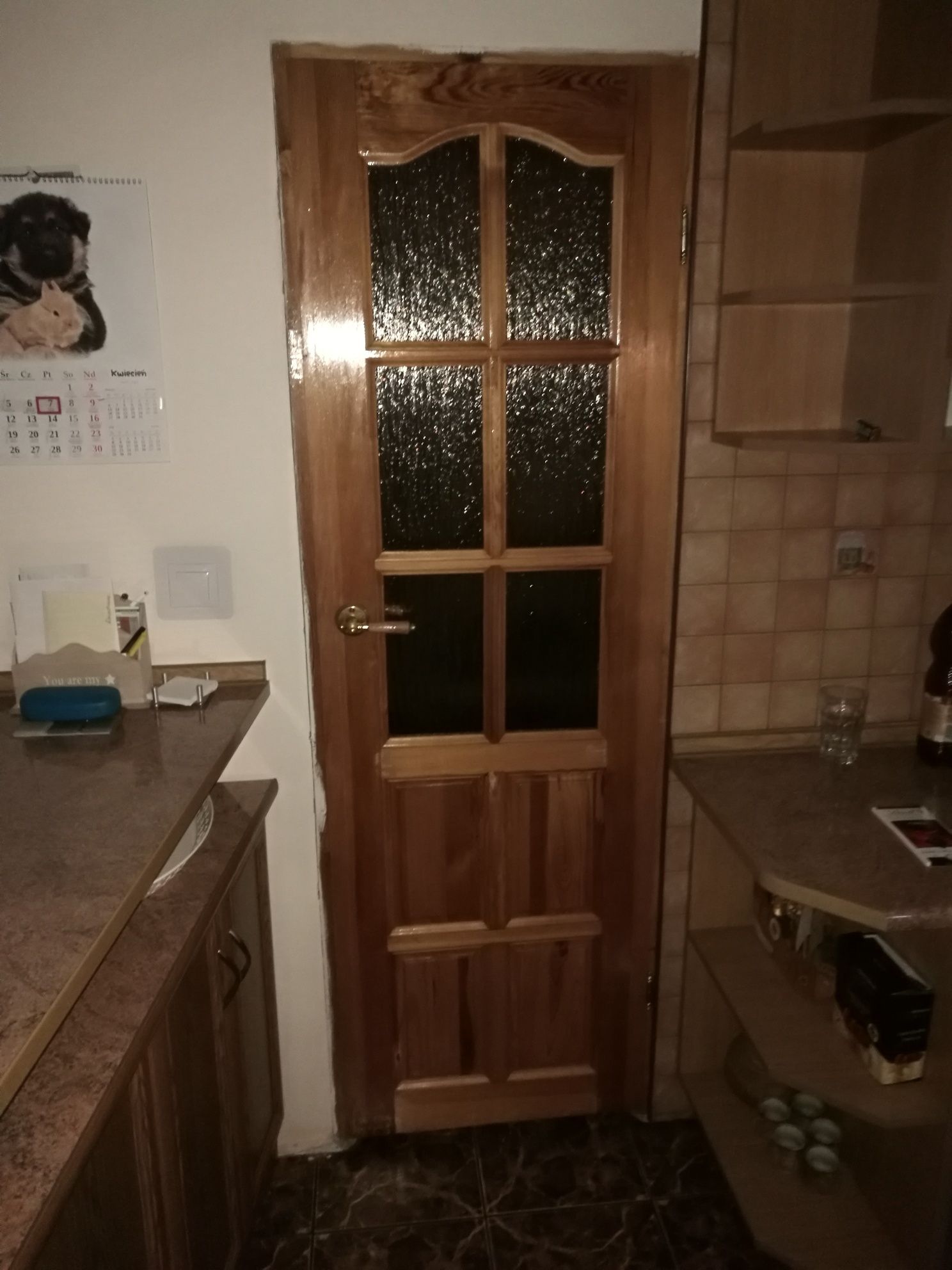 Drzwi drewniane, używane.