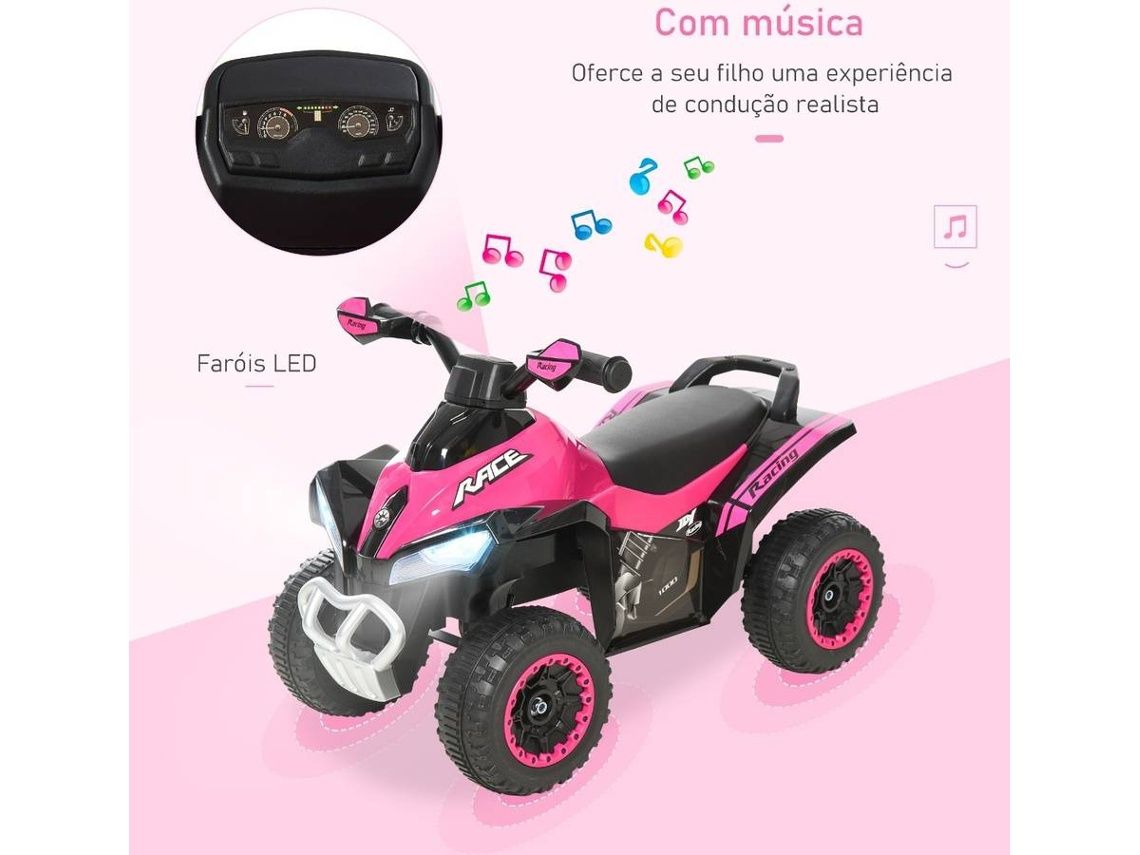 Moto 4 criança Rosa