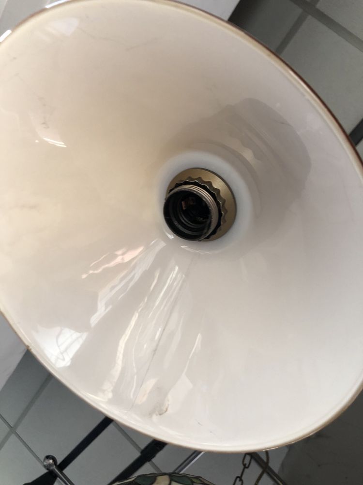 Lampa pojedyncza musztardowy klosz