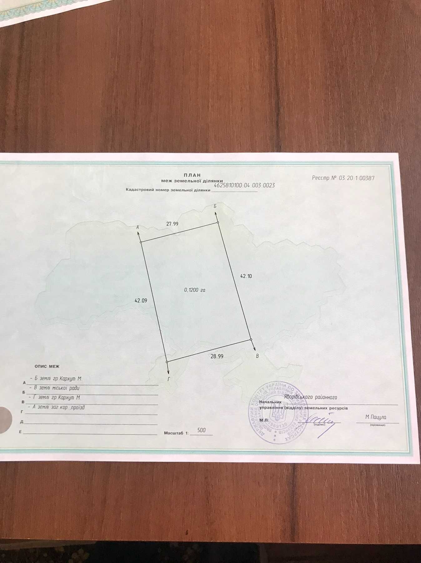 Земельні ділянки в м. Яворів