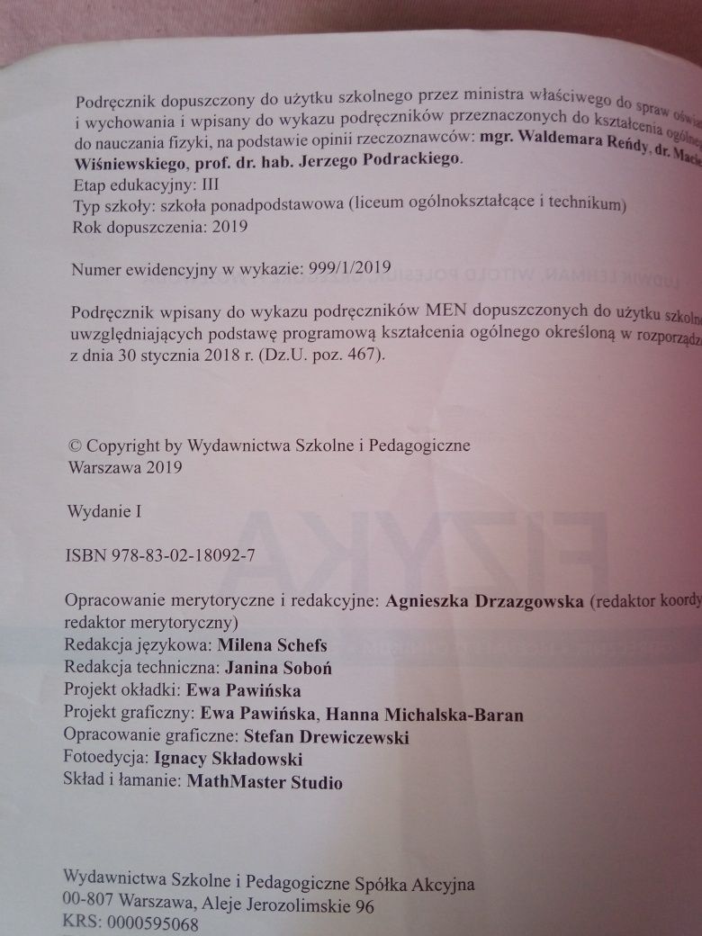 Fizyka 1 zakres podstawowy