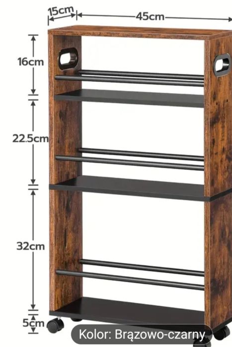 Szafeczka wózek na kółkach idealnie wąski i pakowny kuchnia łazienka