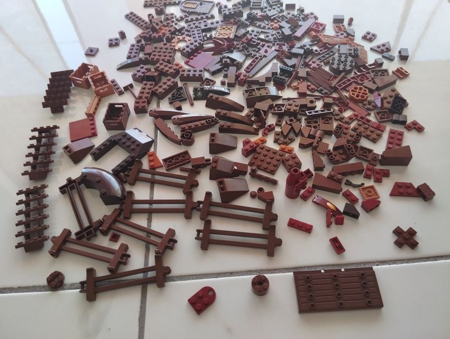 LEGO peças original cor castanho