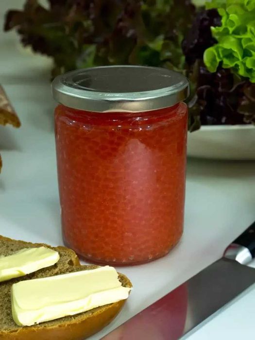 АКЦІЯ !! Ікра пастеризована тм.Капсулар '' Лососева '' в склі 0.5кг